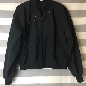 Gold Studded Bomber Jacket